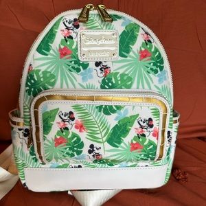 Loungefly Mini Backpack- Tropical Mickey & Minnie